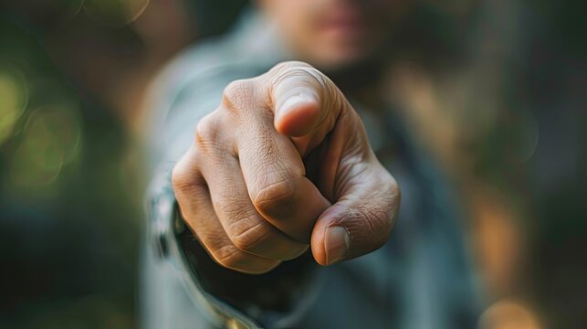 Pointing Finger Gesture Close-Up.