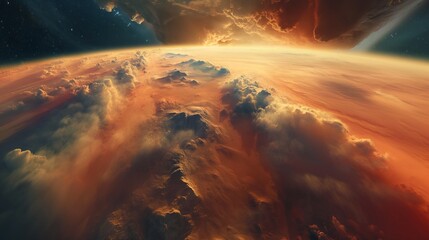 Dramatic Atmospheric Phenomenon on Alien Planet - Powered by Adobe