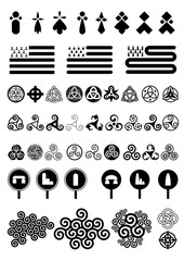 Symboles et icônes Bretons vectoriels