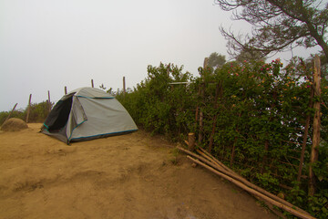 tent in the mountain