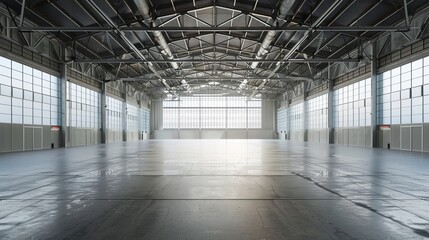 big industrial hangar