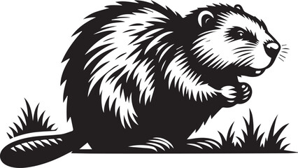 Beaver Silhouette SVG Design (17).eps