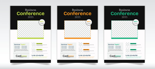 Minimalist business event flyer template layout