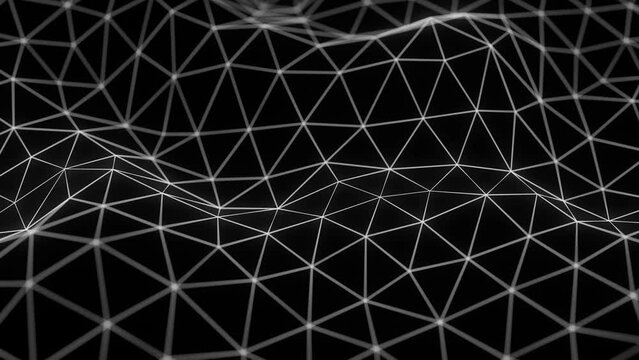 Abstract wavy polygon lines background visualizer