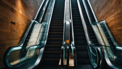 close up of abstract escalator