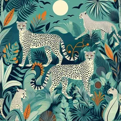 Cheetahs in the jungle, background illustration © LVSN