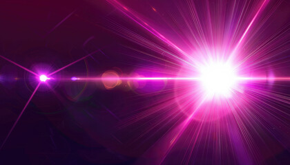 A bright pink light is shining through a purple background by AI generated image