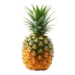 pineapple isolated on white and transparent background, generative ai