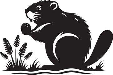 Beaver Silhouette Design 