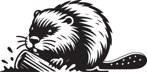 Beaver Silhouette Design