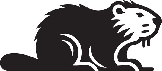 Beaver Silhouette Design 