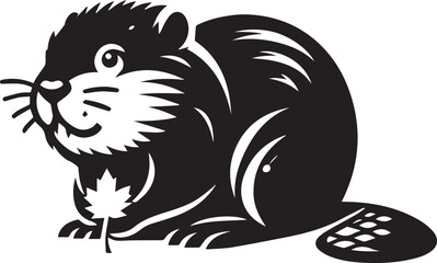 Beaver Silhouette Design 