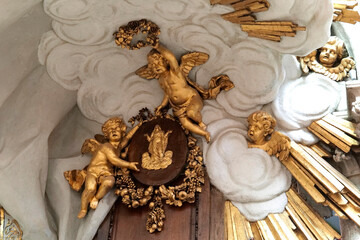 détail de la chaire de la cathédrale de Notre Dame de Bayeux