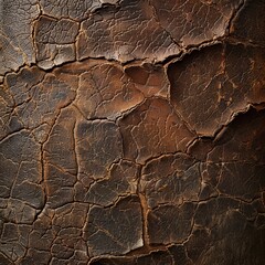 A close-up of distressed leather, showing natural wear and patina, perfect for a vintage texture wallpaper.