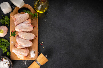 Chicken wings cooking background