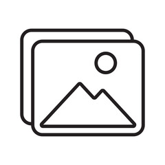 Picture icon vector. photo gallery sign and symbol. image icon. gallery Icon. picture landscape icon symbol vector. on white background. eps10.