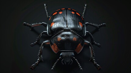 Bug icon brought to life with 3D rendering, detailed and realistic for digital platforms, in 4K - obrazy, fototapety, plakaty