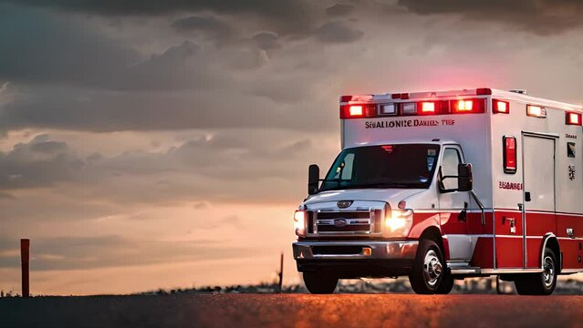 The vision of ambulances in street traffic is an image of professional and quick medical assistance.