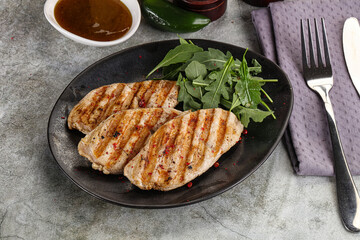Grilled turkey breast fillet steak