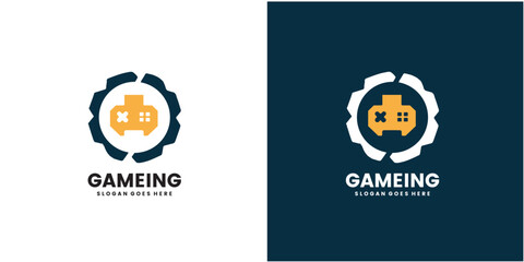 video game controller  logo icon a vector illustration design. - obrazy, fototapety, plakaty