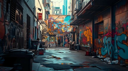 Graffiti Chaos: City Artist Gathering.