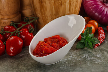 Fresh tomato puree pasta sauce