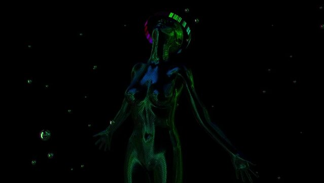 girl in viar space