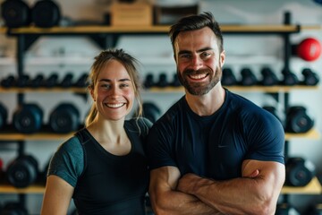 Smiling power duo exhibits success amidst fitness studios iron haven