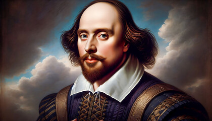 William Shakespeare ,Stratford-upon-Avon, 1564 - 1616, English playwright, poet and actor - obrazy, fototapety, plakaty