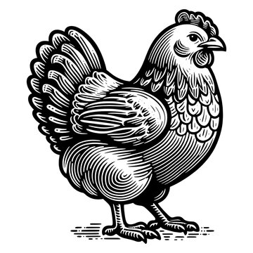 recommend clip art:  Hen chicken engraving sketch PNG illustration