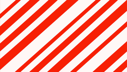 Red and white diagonal striped background - obrazy, fototapety, plakaty