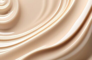 Beige face liquid foundation texture background. Cosmetic abstract cream background.
