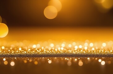 Golden glittering abstract background for design. Golden Christmas background with defocused lights.