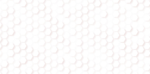 Abstract modern hexagon background. White and grey honey pattern geometric texture. 3D vector hexagonal blocks structure white abstract background. Vector art illustration
