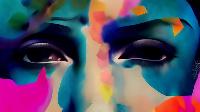 abstract portrait in vector art