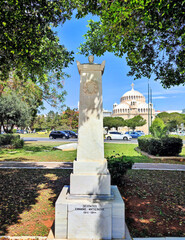 Photo of the memorial dedicated to the fallen resistance fighters (1941–1944)., the monument is...