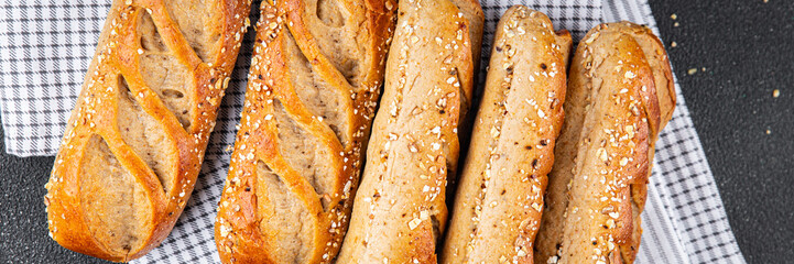 milk bun whole grain dough buns fresh baked goods Cooking appetizer meal food snack on the table copy space food background