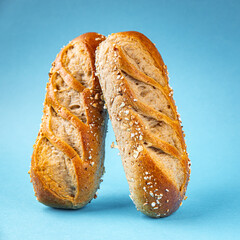milk bun whole grain dough buns fresh baked goods Cooking appetizer meal food snack on the table...