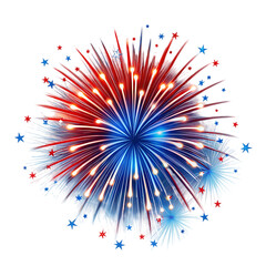 red and blue fireworks 4th of july