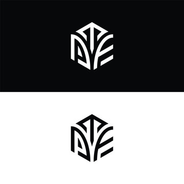 Initial letter TPF hexagon logo design, flourish, develop, natural, luxury, simple, finance logo, real estate.
