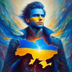 support ukraine illustration - obrazy, fototapety, plakaty