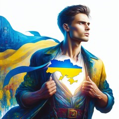 support ukraine illustration - obrazy, fototapety, plakaty