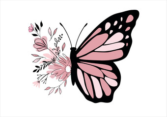 butterfly vector margarita mariposa stationery,mug,t shirt,phone case fashion slogan style spring summer sticker  - obrazy, fototapety, plakaty