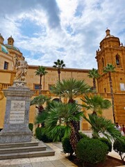 Fototapeta na wymiar view of Piazza della Repubblica in Mazara del Vallo, Sicily, Italy