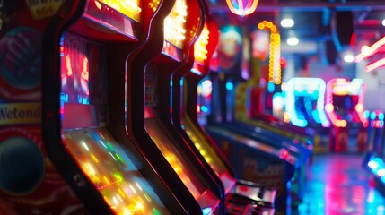 Vibrant Neon Lights Illuminating Room