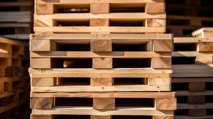 Wooden crates stacked for apple storage