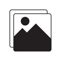 Picture icon vector. photo gallery sign and symbol. image icon. gallery Icon. picture landscape icon symbol vector. on white background. eps10.
