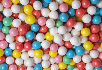 a collection of gumballs Bright Colours isolated on a transparent background,  
