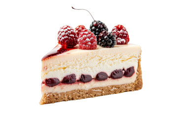 Slice of Cheesecake With Berries on Top