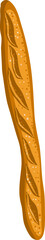 Baguette  hand drawn flat vector illustration for poster, print, home decoration, menu cover, invitation, design template. 